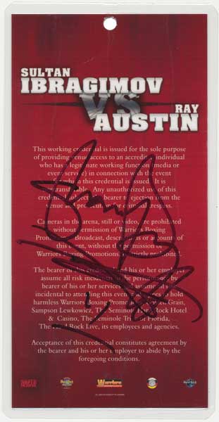 Ibragimov, Sultan vs. Austin, Ray