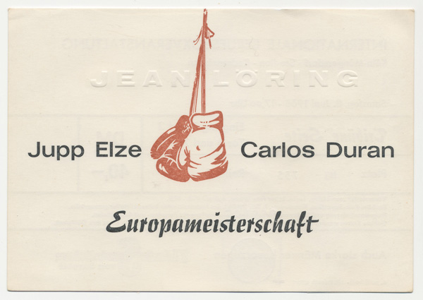  Elze, Jupp vs. Duran, Carlos