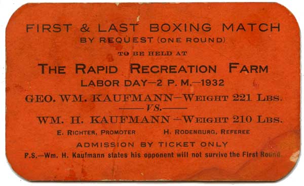 Kaufmann, George William vs. Kaufmann, William H.