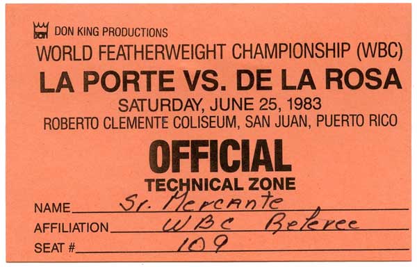 La Porte, Juan vs. De La Rosa, Johnny