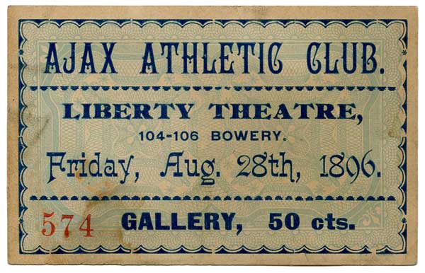 Unknown - 1896 Ajax Athletic Club Liberty Theatre