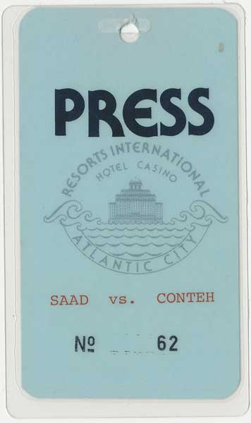 Saad Muhammad, Matthew vs. Conteh, John  I or II